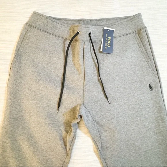Polo Ralph Lauren Double Knit Tech Fleece Jogger Sweatsuit Grey Black Po…